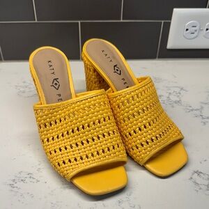 Katy Perry Collections Mustard Woven Wedges